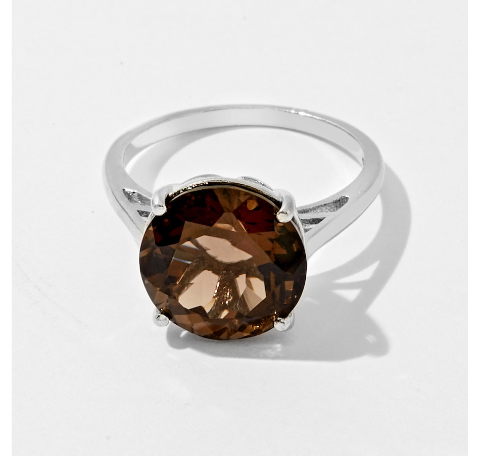 Image 233049.jpg, Product 233-049 / Price $59.99, Sterling Silver 5.75 ctw Round Shape Smoky Quartz Ring from Gem Reflections on TSC.ca's Jewellery department