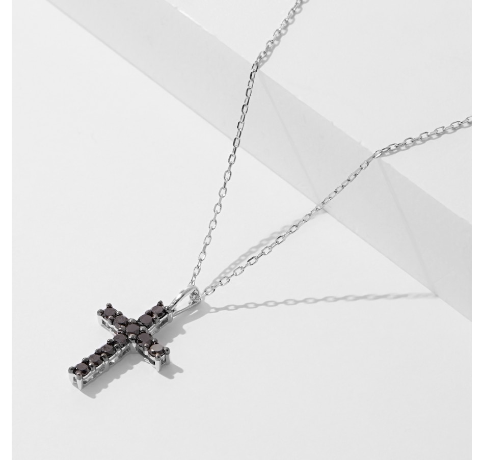 Sterling Silver 0 50ctw Diamond Cross Pendant With Chain TSC ca sterling-silver-0-50ctw-diamond-cross-pendant-with-chain-tsc-ca