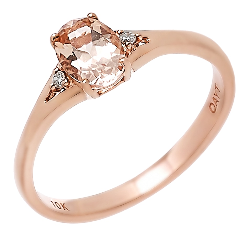Image 233235.jpg, Product 233-235 / Price $399.99, Gem Creations 10K Rose Gold 0.73CTW Morganite and Diamond Ring from Gem Creations on TSC.ca's Jewellery department