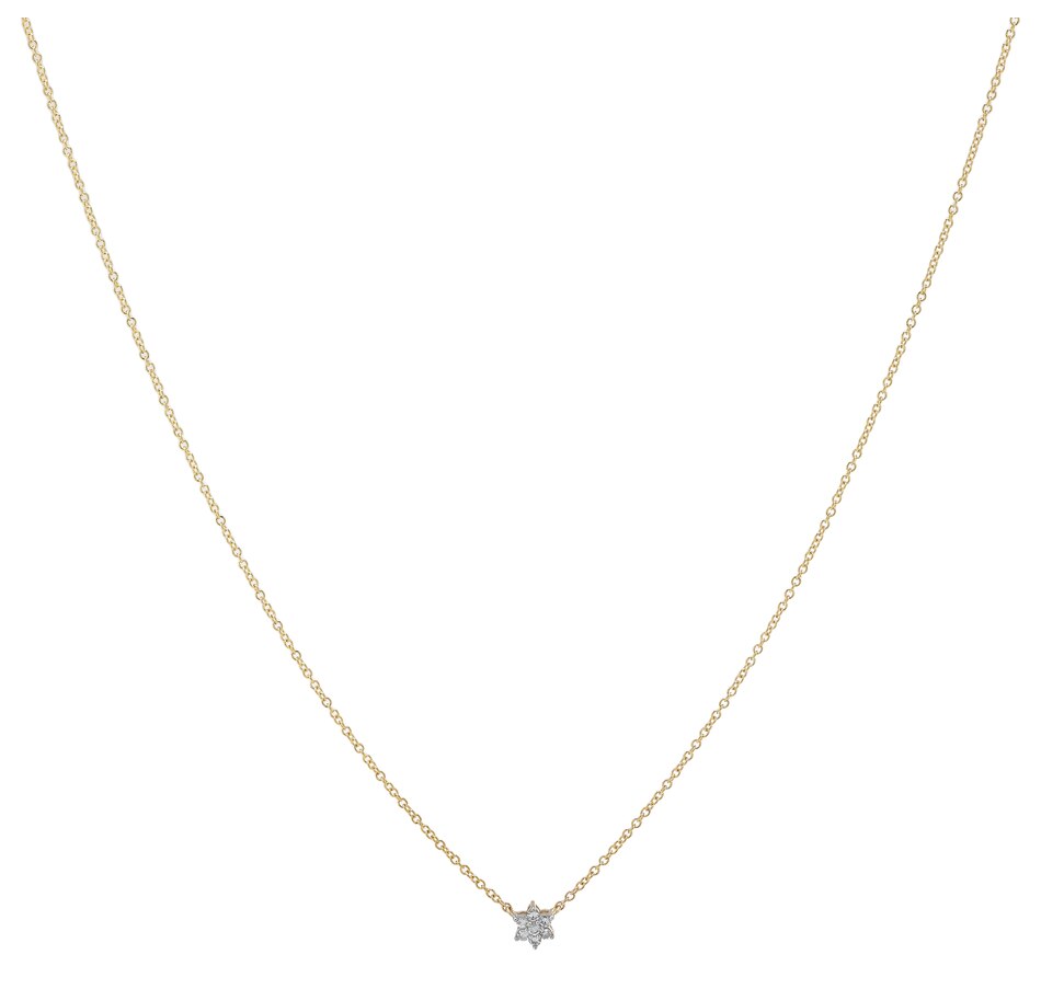 Image 233452_ALTMORE1.jpg, Product 233-452 / Price $399.99, 10K Gold 0.10ctw Diamond Flower Necklace from Diamond Show on TSC.ca's Jewellery department