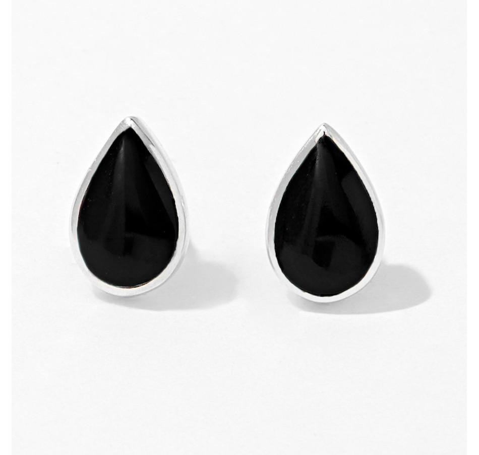 Image 233458_ONX.jpg, Product 233-458 / Price $49.33, Kabana Sterling Silver Pear Shape Gemstone Inlay Stud Earrings from Kabana Jewellery on TSC.ca's Jewellery department