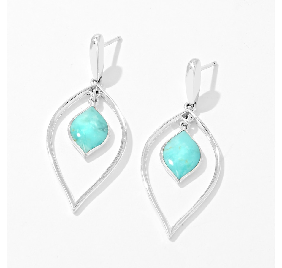 Image 233461_TRQ.jpg, Product 233-461 / Price $149.33, Kabana Sterling Silver Gemstone Inlay Drop Earrings from Kabana Jewellery on TSC.ca's Jewellery department