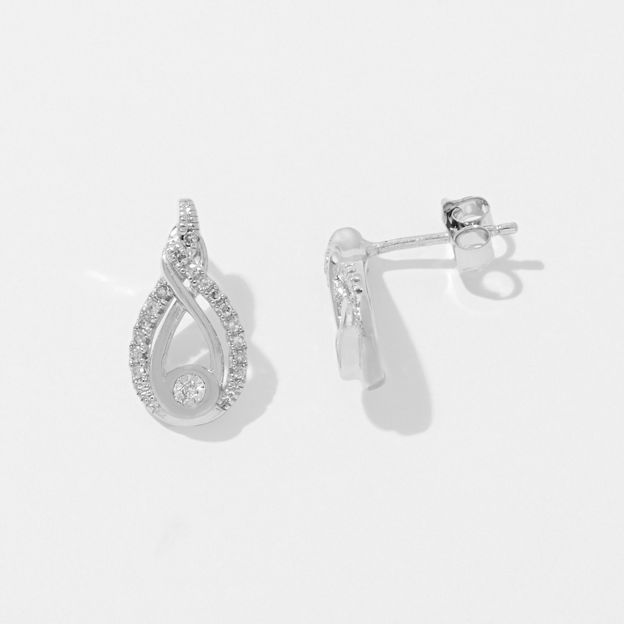 Image 233475_ALTMORE1.jpg, Product 233-475 / Price $139.88, Sterling Silver Diamond Earrings from Colours of Diamonds on TSC.ca's Jewellery department