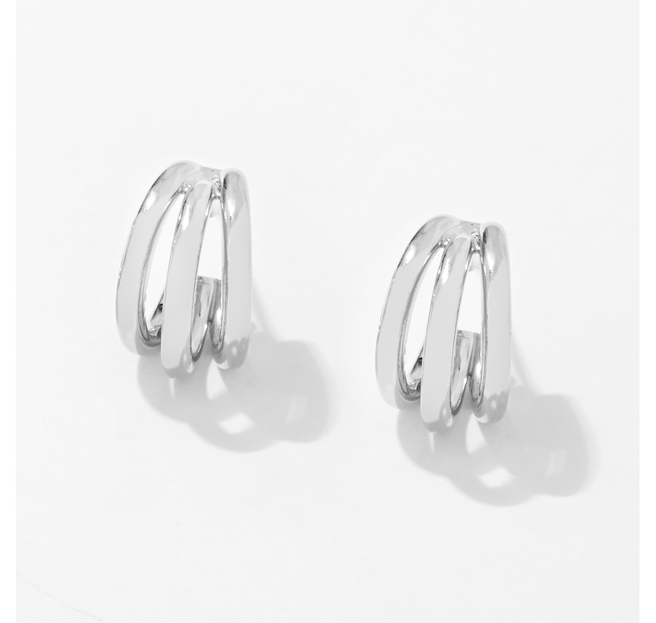 Image 233525_SIL.jpg, Product 233-525 / Price $29.88, Silver Gallery Sterling Silver Triple-Row Hoop Earrings from Silver Gallery on TSC.ca's Jewellery department