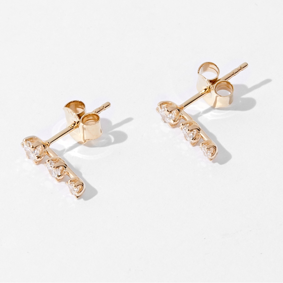 Image 233634_ALTMORE1.jpg, Product 233-634 / Price $899.33, Graziela Gems 14K Gold Three Stone Diamond Drop Earrings from Graziela Gems on TSC.ca's Jewellery department