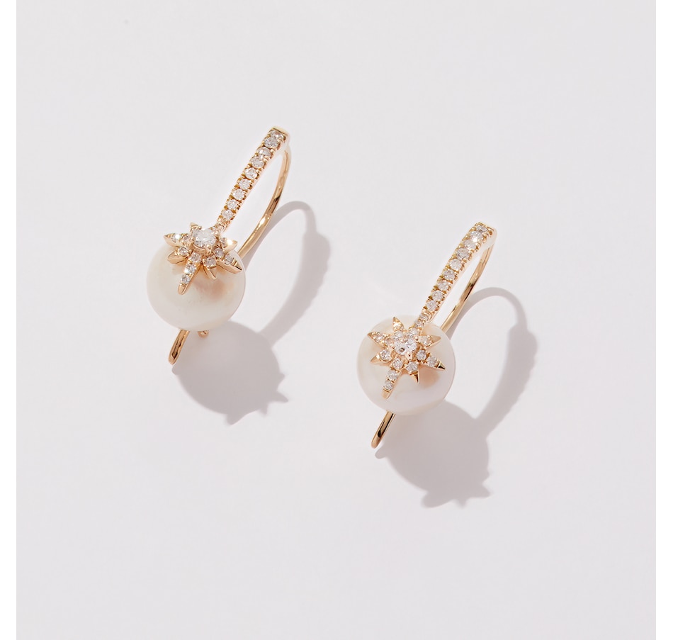 Image 233677_WFWP.jpg, Product 233-677 / Price $1,699.99, Graziela Gems 14K Yellow Gold 0.50 av. ctw Diamond And Gemstone Earrings from Graziela Gems on TSC.ca's Jewellery department