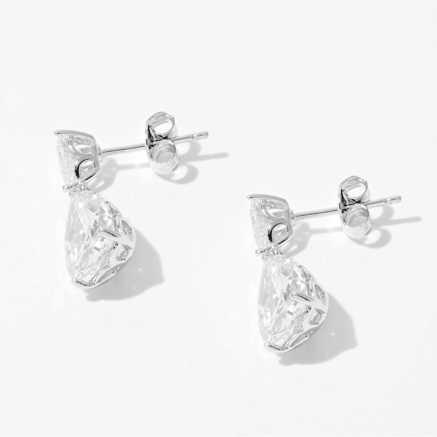 Image 233682_ALTMORE1.jpg, Product 233-682 / Price $89.99, Diamonelle Sterling Silver Pear-Shaped Drop Earrings from Diamonelle on TSC.ca's Jewellery department