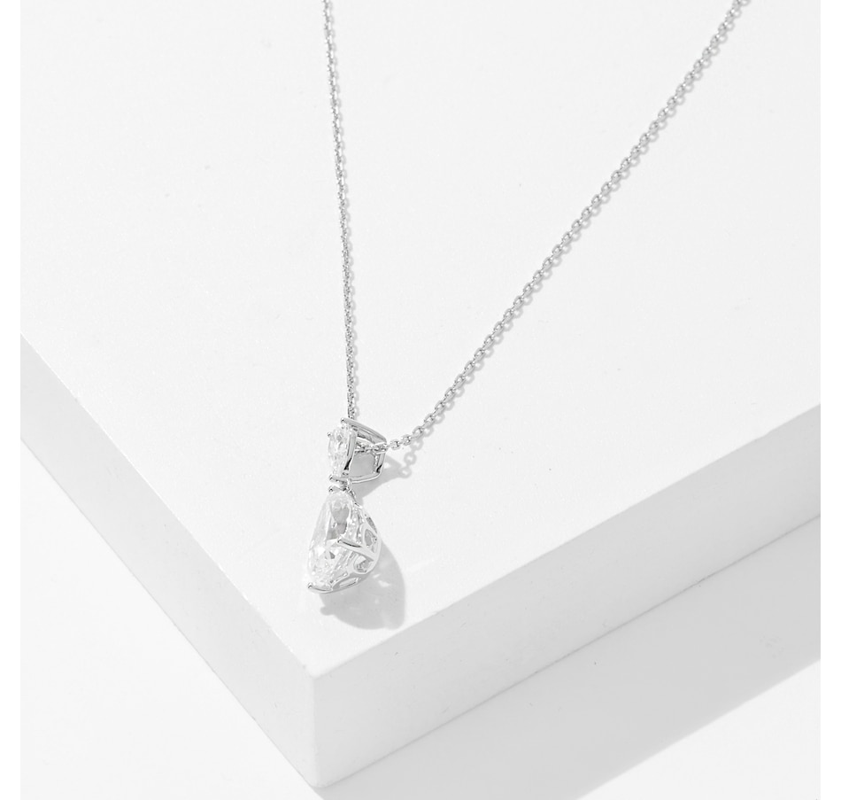 Image 233683_ALTMORE2.jpg, Product 233-683 / Price $89.99, Diamonelle Sterling Silver Pear-Shaped Drop Pendant with Chain from Diamonelle on TSC.ca's Jewellery department