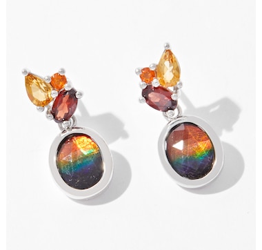 Alberta Ammolite Stud Earrings – Rocks and Gems Canada