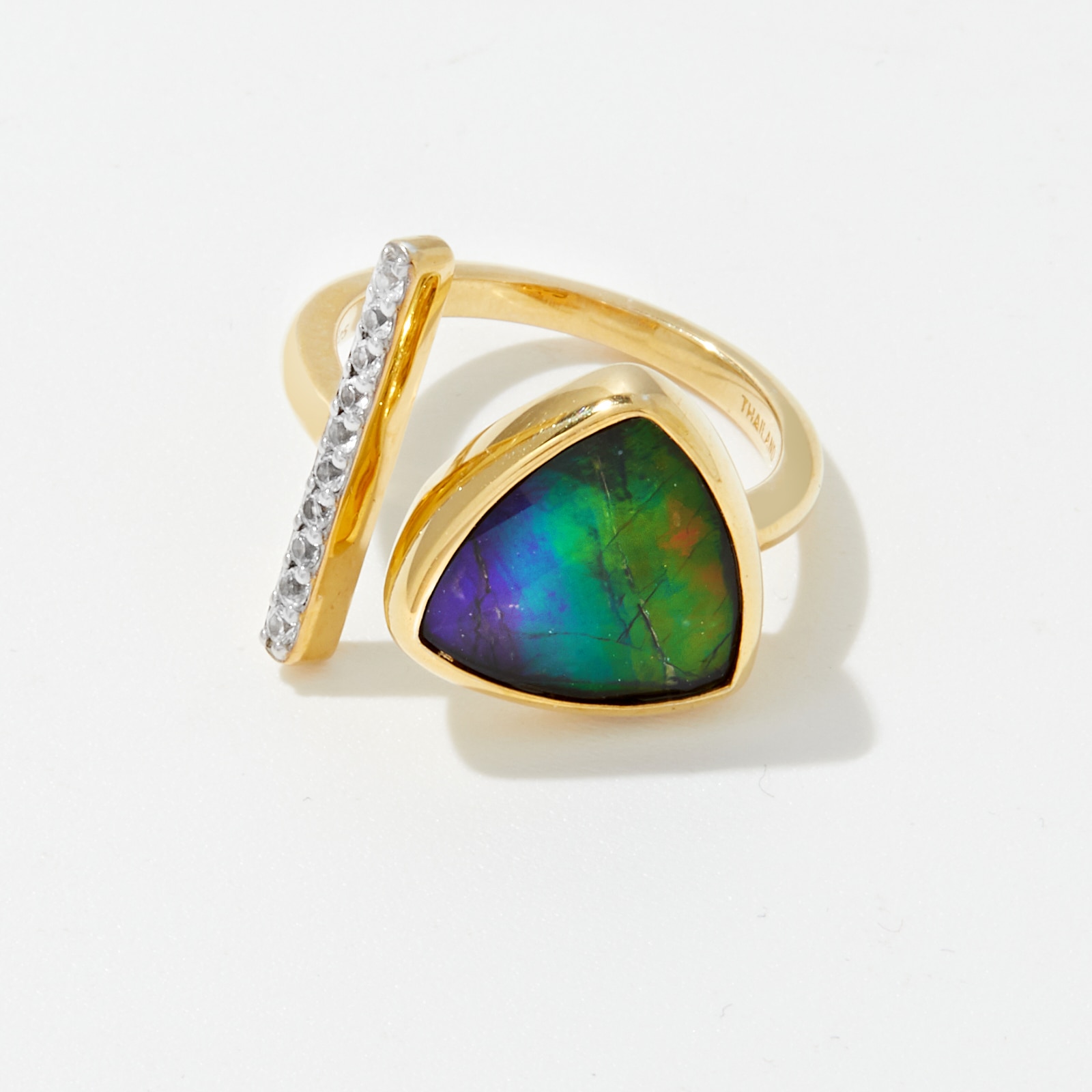 AAA Canadian Ammolite Ring Size 8.25 (925 Sterling Silver) RING134527 – Ana  Silver Co