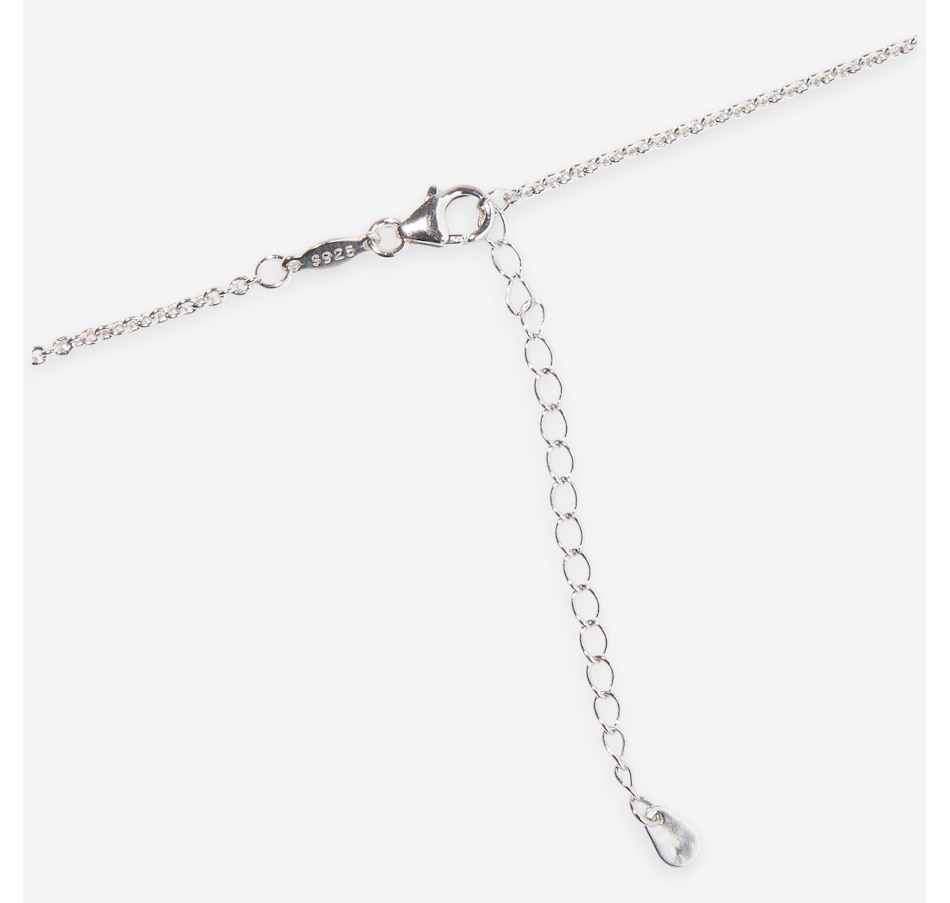 Image 233897_ALTMORE2.jpg, Product 233-897 / Price $499.99, Canadian Ammolite Gems Sterling Silver/Rhodium Plated 8mm Round Studded Ammolite Saddle Pendant from Canadian Ammolite Gems on TSC.ca's Jewellery department