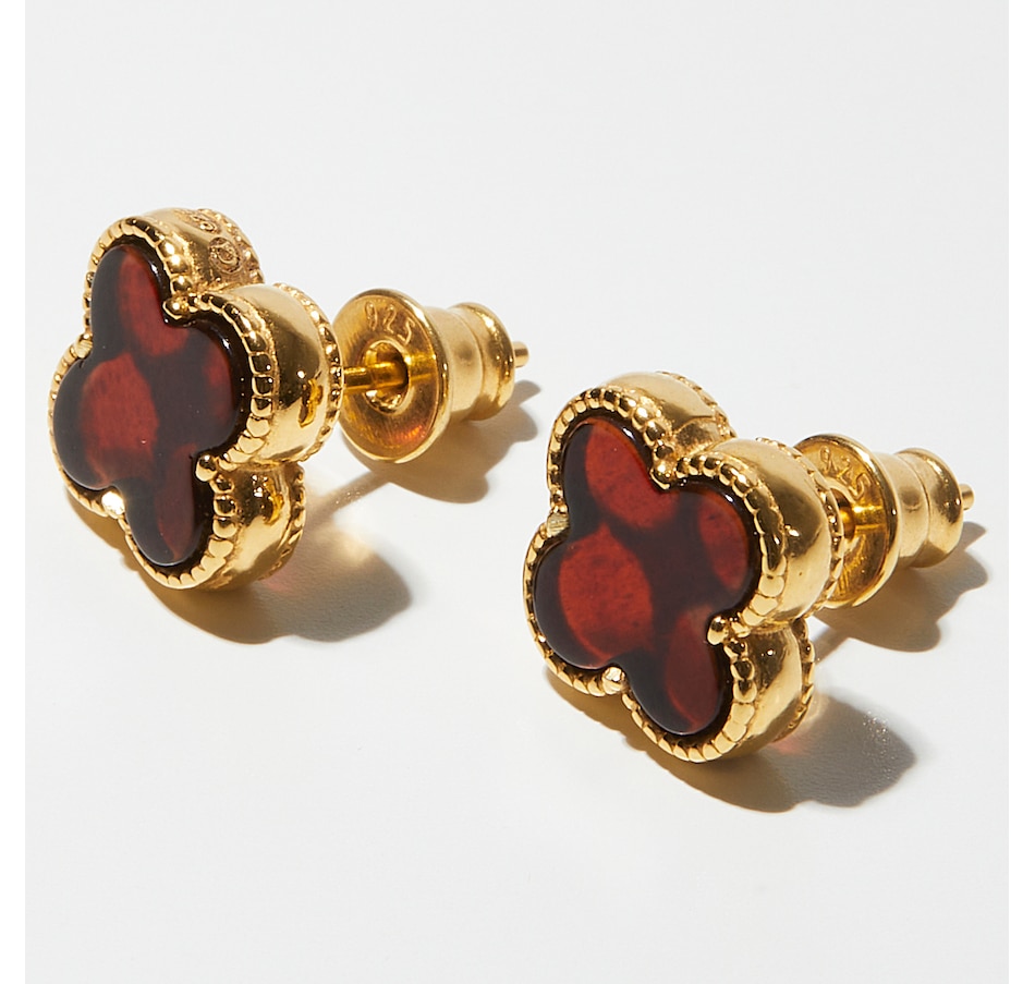 Image 234116_ALTMORE1.jpg, Product 234-116 / Price $44.99, Amber Extraordinaire Sterling Silver Amber Quatrefoil Earrings from Amber Extraordinaire on TSC.ca's Jewellery department
