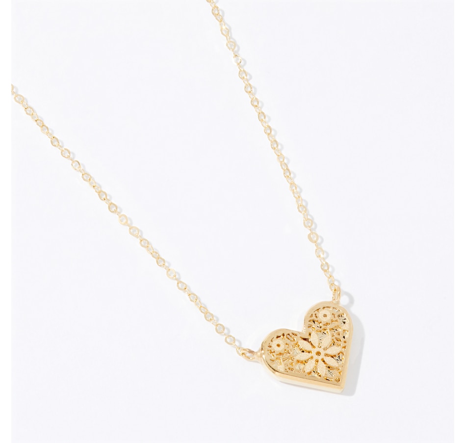 Stefano Oro 14K Gold Polished & Satin Oval Choice of Ricami Pendant