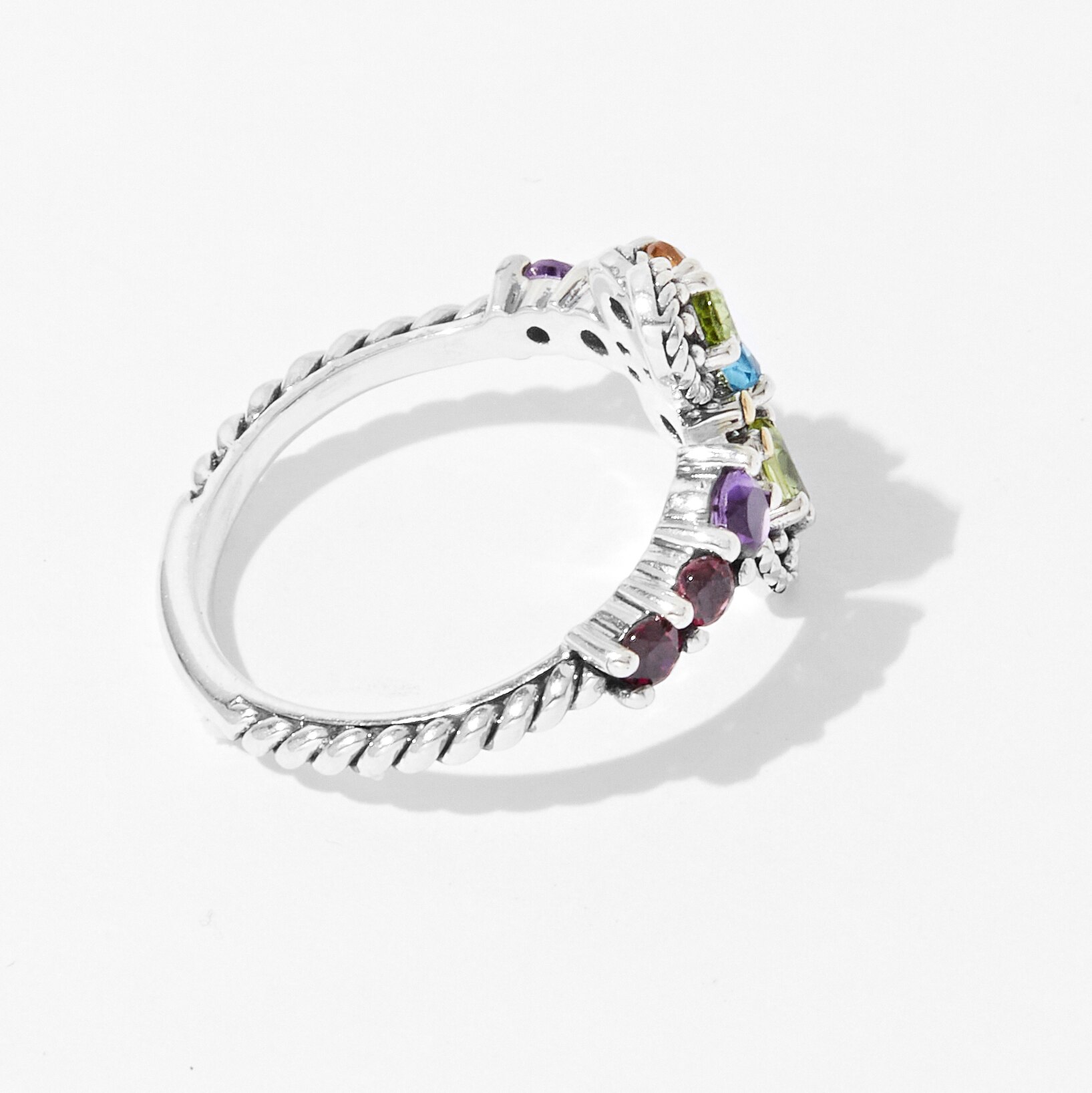 Jewellery - Rings - Samuel B Collection Sterling Silver Multi Gemstone ...