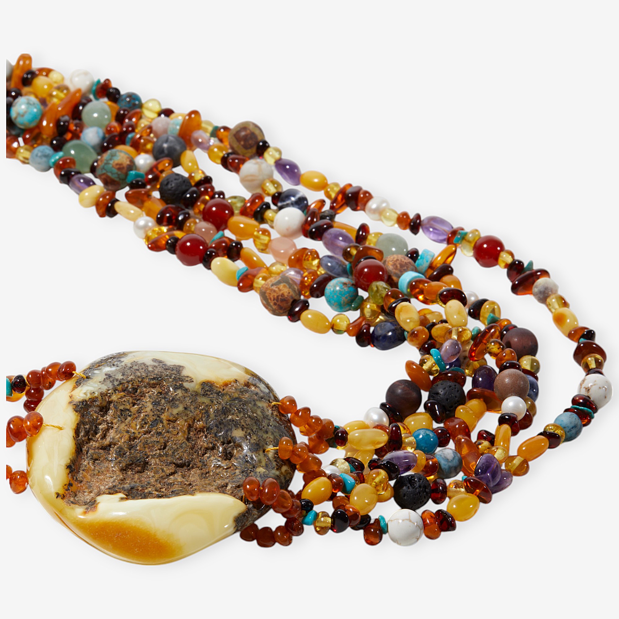 Amber Extraordinaire Artisan Collection Multi-Gemstone Amber