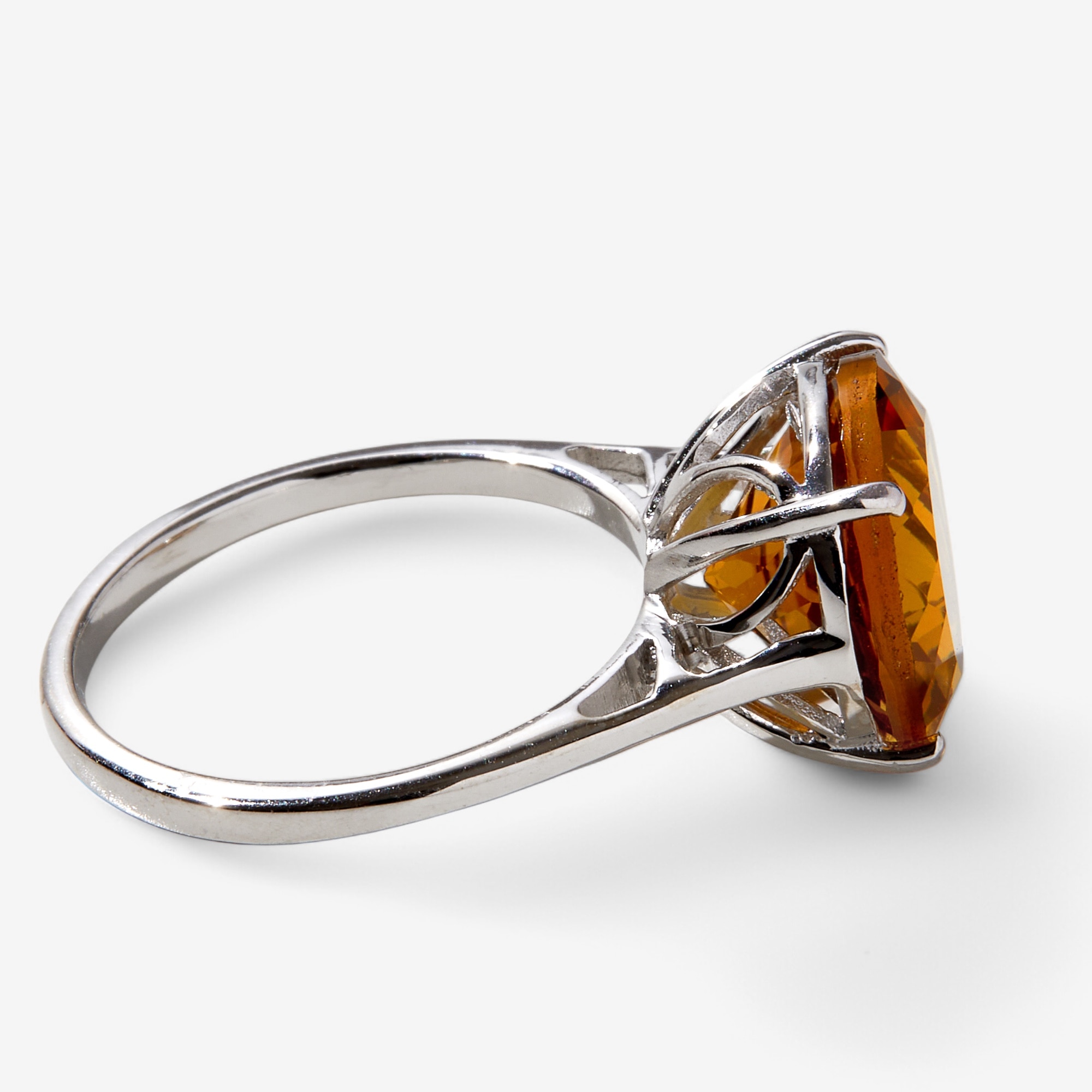 Gem Reflections Sterling Silver 12mm Round Whiskey Quartz