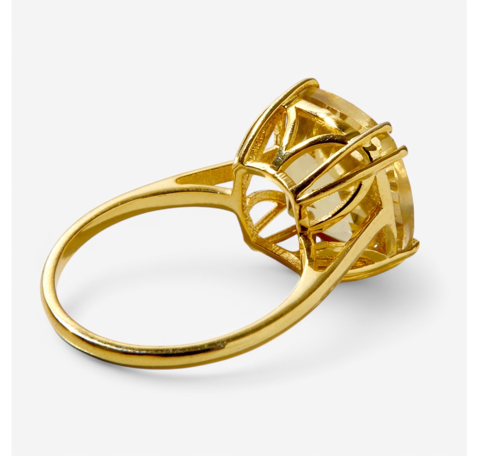 Image 234424_ALTMORE1.jpg, Product 234-424 / Price $19.88, Gem Reflections Sterling Silver 12mm Cushion Lemon Quartz Ring from Tucson Gem Finds on TSC.ca's Jewellery department