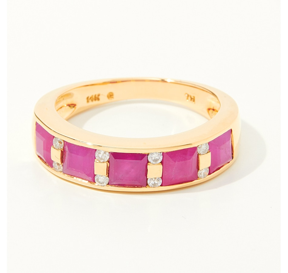 Image 234494_RBY.jpg, Product 234-494 / Price $699.33, 14K Yellow Gold Gemstone and Diamond Band from The Vault on TSC.ca's Jewellery department