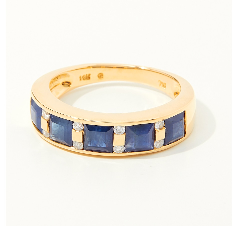 Image 234494_SAP.jpg, Product 234-494 / Price $699.33, 14K Yellow Gold Gemstone and Diamond Band from The Vault on TSC.ca's Jewellery department