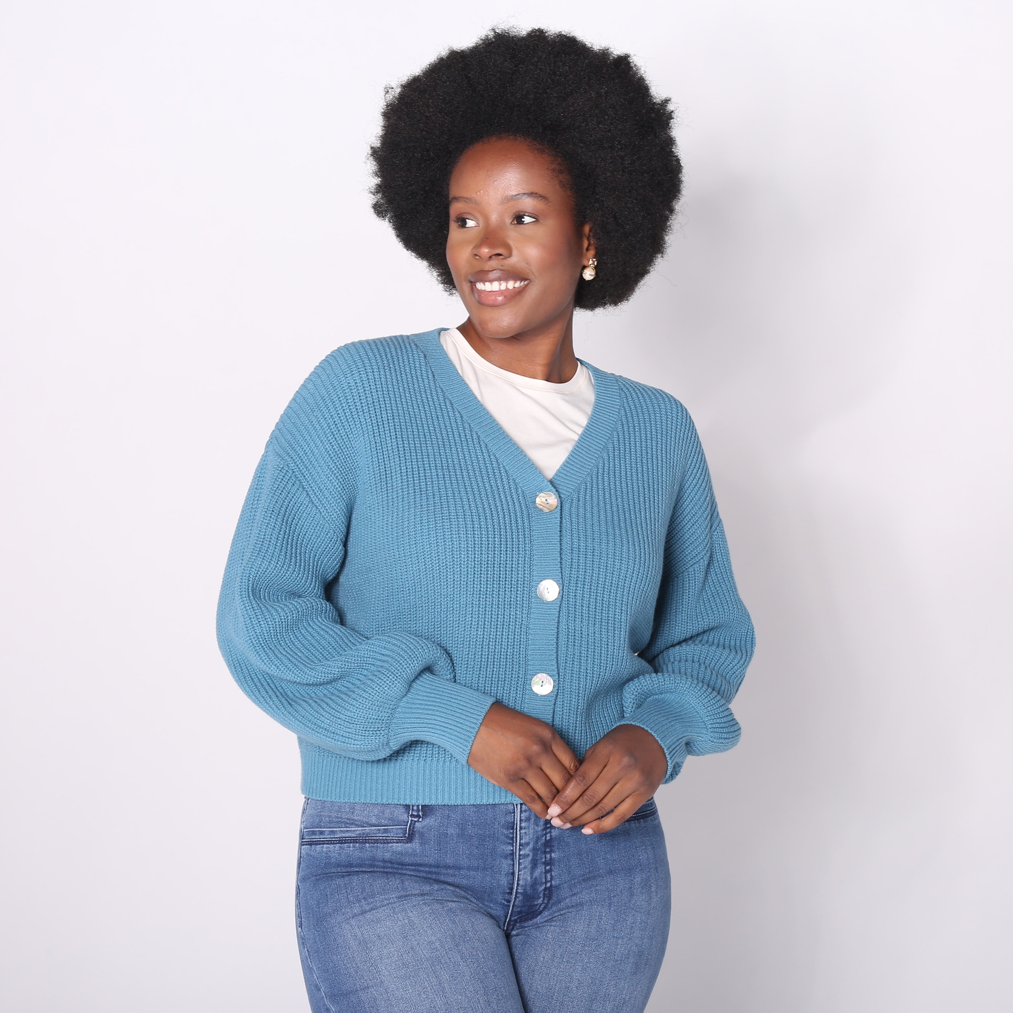 Wynne Style Short Cardigan with Drama Sleeve - TSC.ca