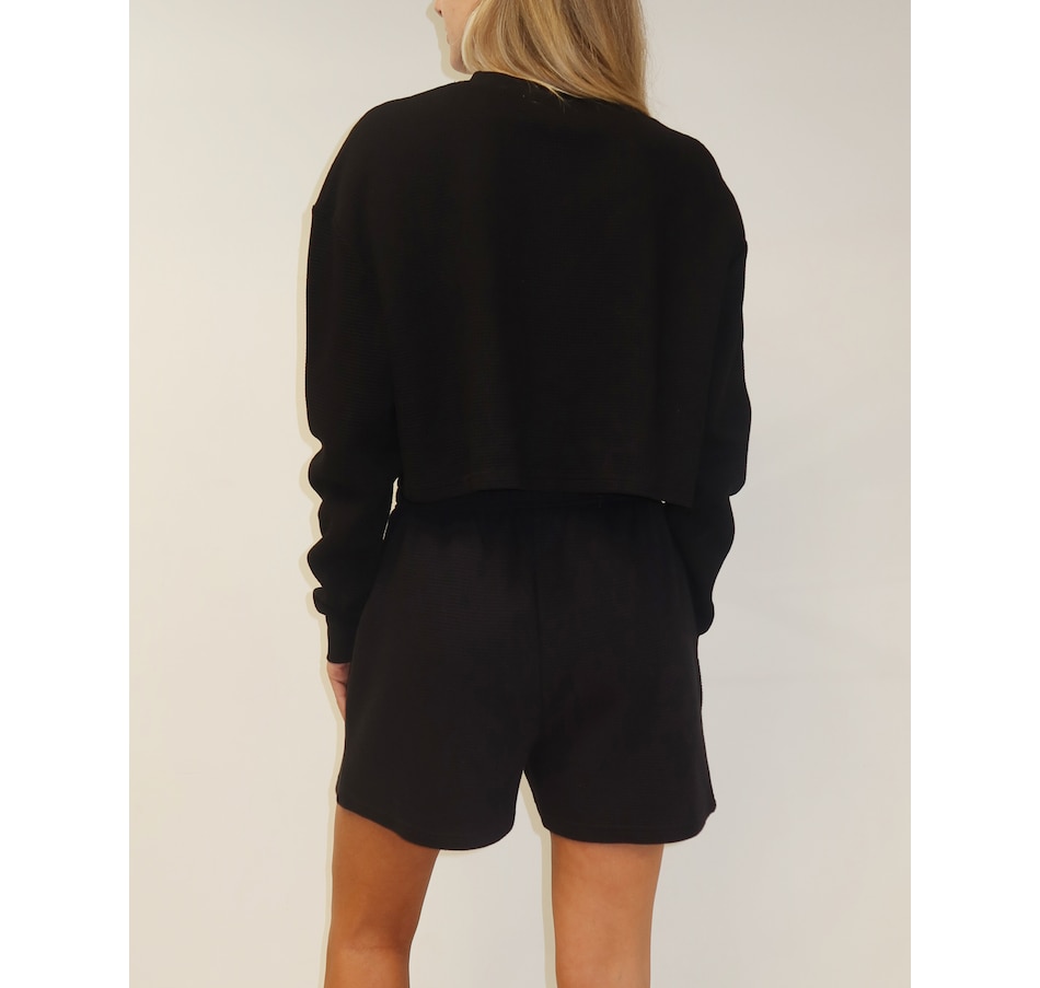 Image 234699_ALTMORE3.jpg, Product 234-699 / Price $27.33, Brunette The Label Waffle Knit Little Sister Boxy Tee from Brunette The Label on TSC.ca's Fashion department