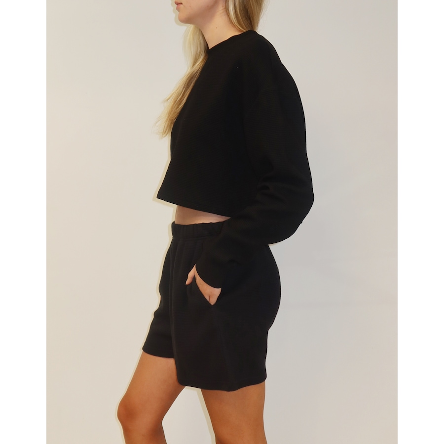 Image 234699_ALTMORE4.jpg, Product 234-699 / Price $27.33, Brunette The Label Waffle Knit Little Sister Boxy Tee from Brunette The Label on TSC.ca's Fashion department