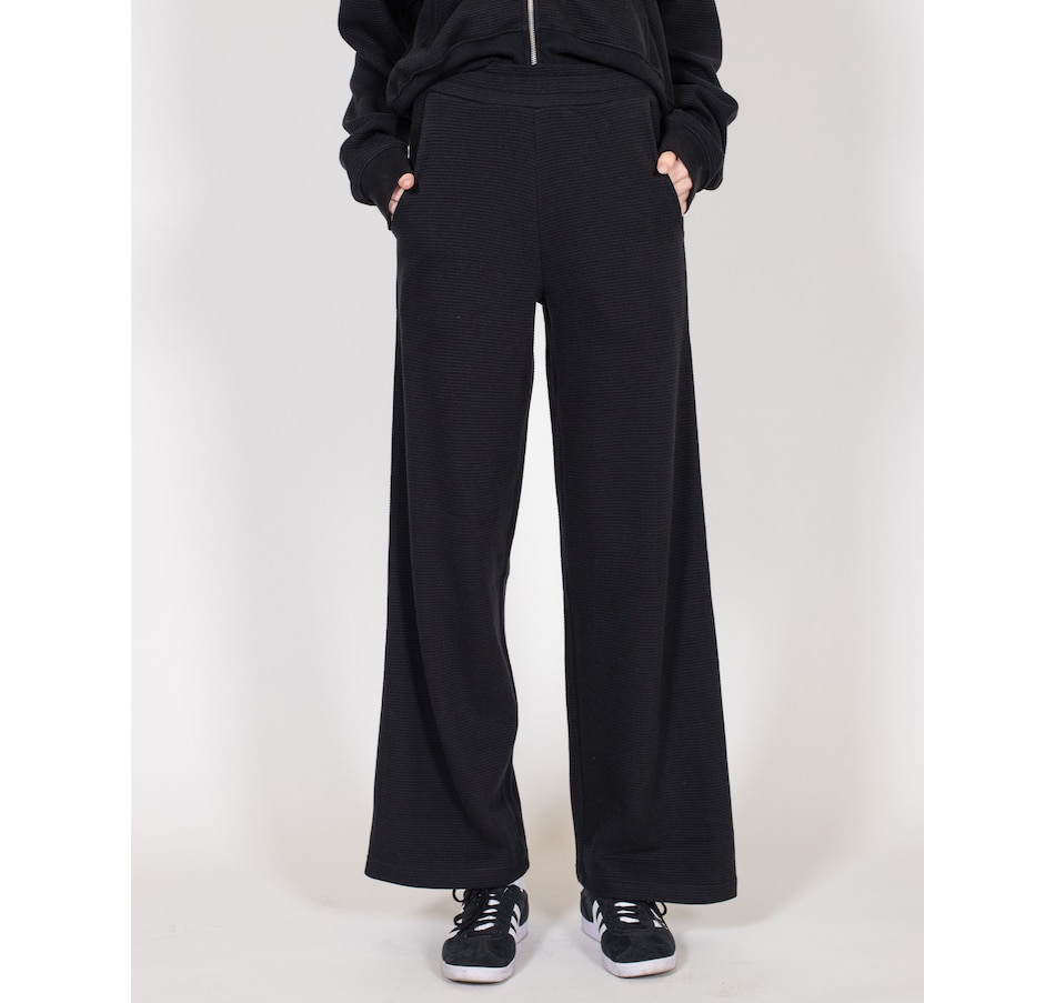 Image 234700_BLK.jpg, Product 234-700 / Price $39.33, Brunette The Label Waffle Knit Wide Leg Pant from Brunette The Label on TSC.ca's Fashion department