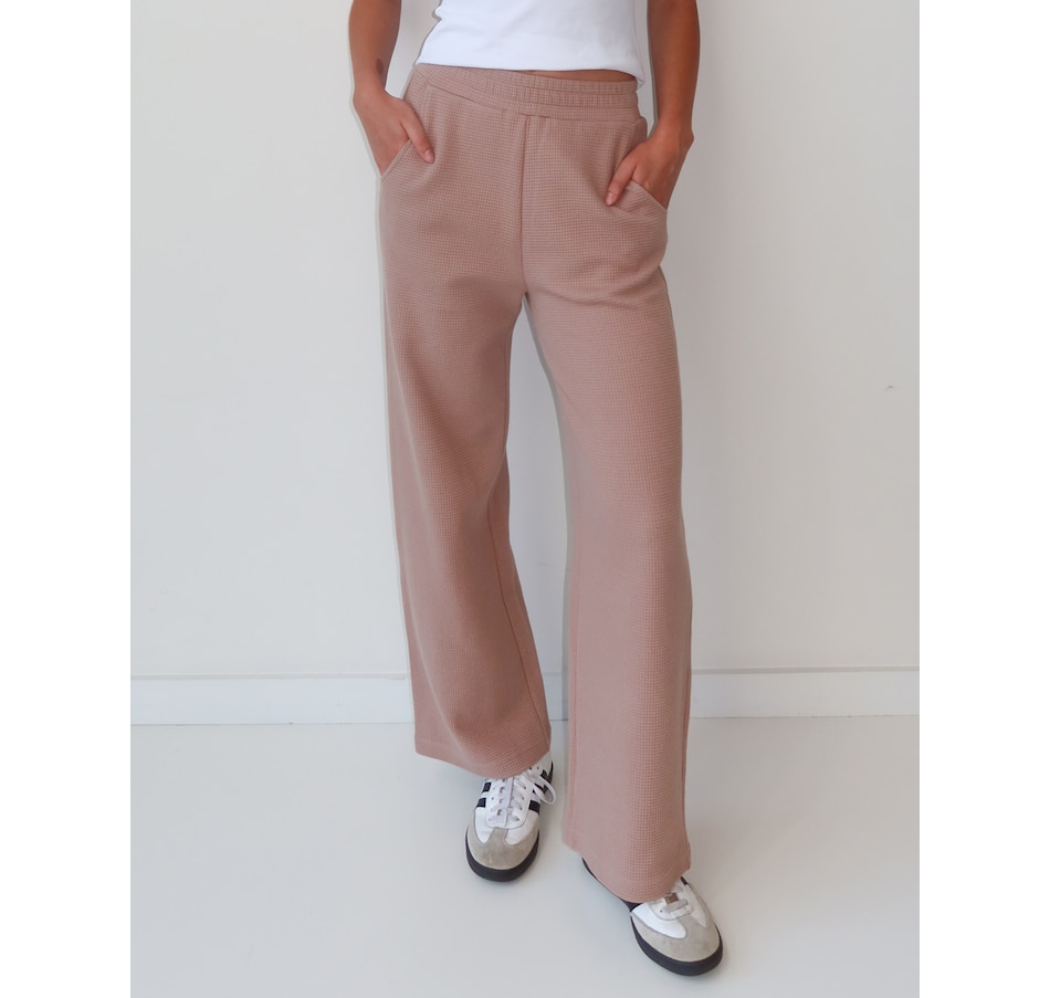 Image 234700_FAW.jpg, Product 234-700 / Price $39.33, Brunette The Label Waffle Knit Wide Leg Pant from Brunette The Label on TSC.ca's Fashion department