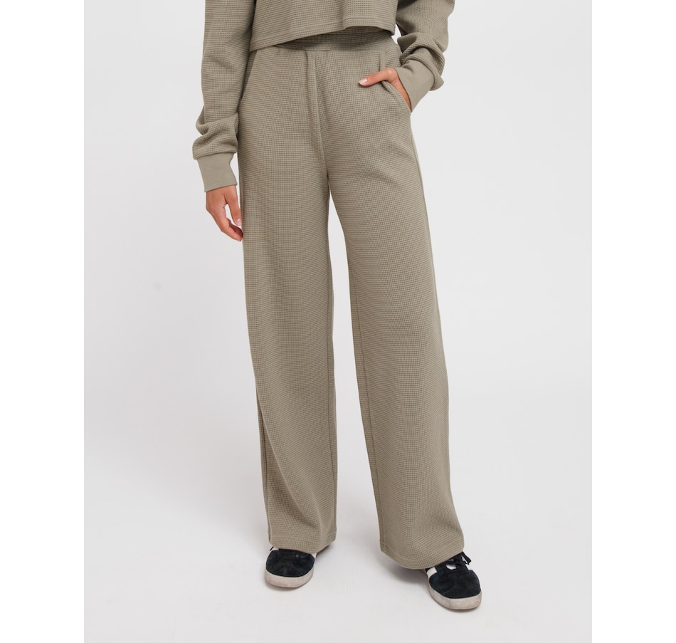 Image 234700_OLI.jpg, Product 234-700 / Price $39.33, Brunette The Label Waffle Knit Wide Leg Pant from Brunette The Label on TSC.ca's Fashion department