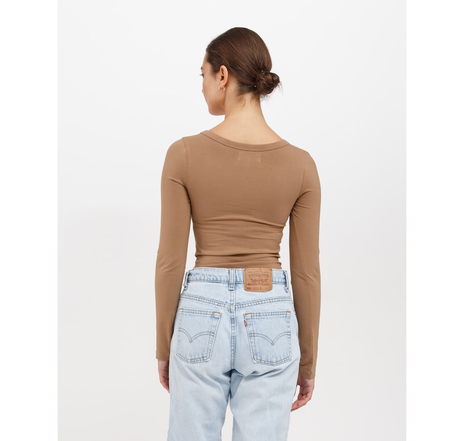 Image 234702_ALTMORE3.jpg, Product 234-702 / Price $26.33, Brunette The Label Long Sleeve Scoop Neck Tee from Brunette The Label on TSC.ca's Fashion department