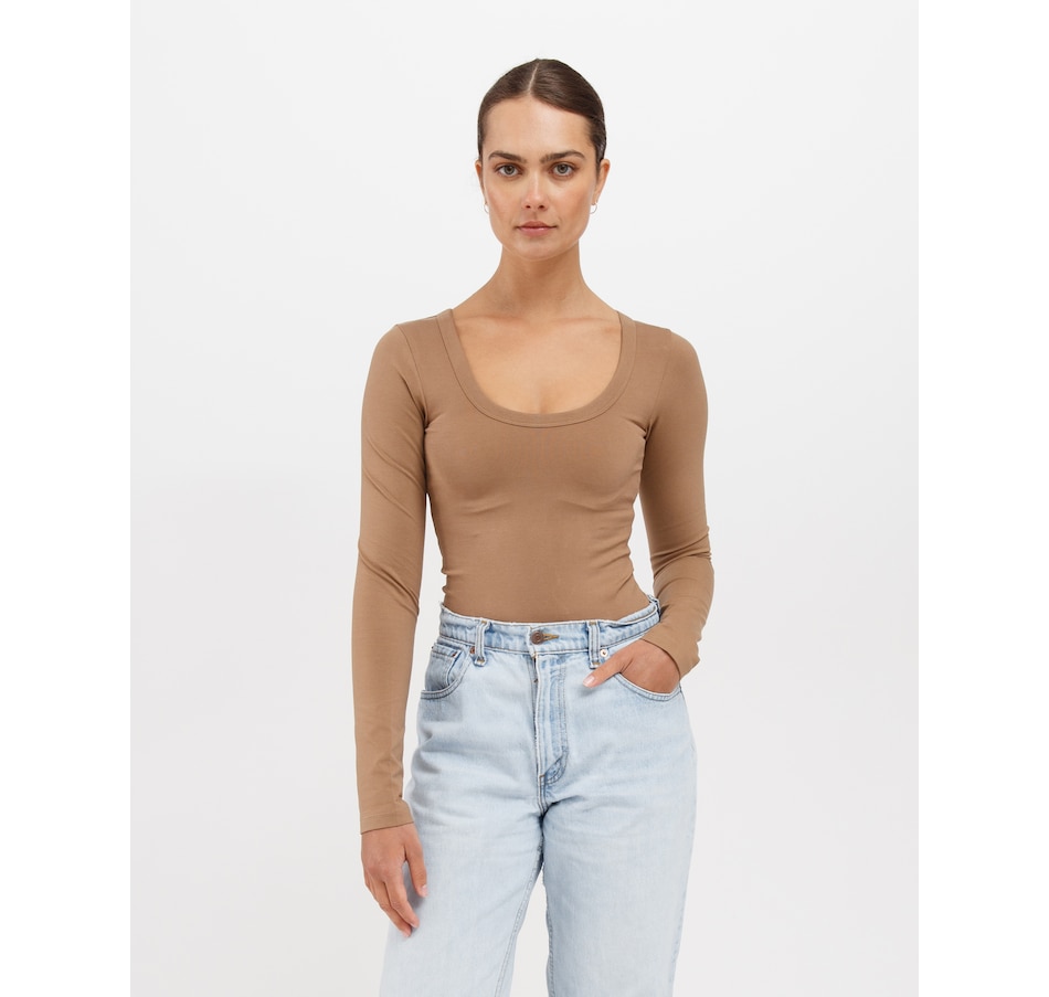 Image 234702_FAW.jpg, Product 234-702 / Price $26.33, Brunette The Label Long Sleeve Scoop Neck Tee from Brunette The Label on TSC.ca's Fashion department
