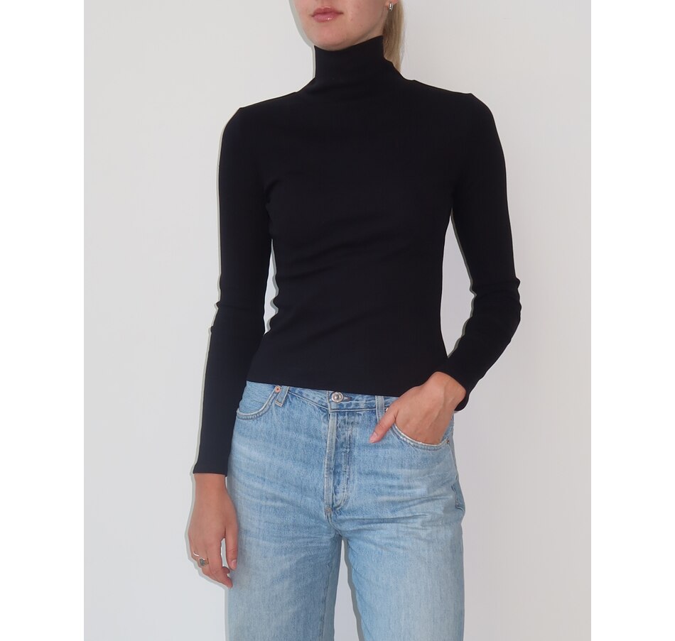 Image 234703_BLK.jpg, Product 234-703 / Price $27.33, Brunette The Label Ribbed Long Sleeve Turtle Neck from Brunette The Label on TSC.ca's Fashion department