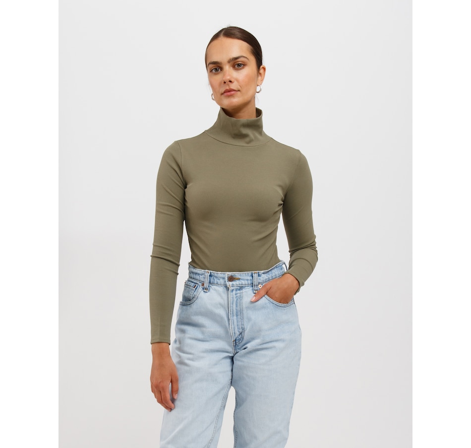 Image 234703_OLI.jpg, Product 234-703 / Price $27.33, Brunette The Label Ribbed Long Sleeve Turtle Neck from Brunette The Label on TSC.ca's Fashion department