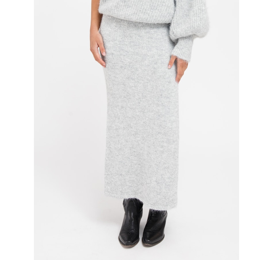 Image 234713_GRY.jpg, Product 234-713 / Price $47.33, Brunette The Label The Victoria Midi Knit Skirt from Brunette The Label on TSC.ca's Fashion department