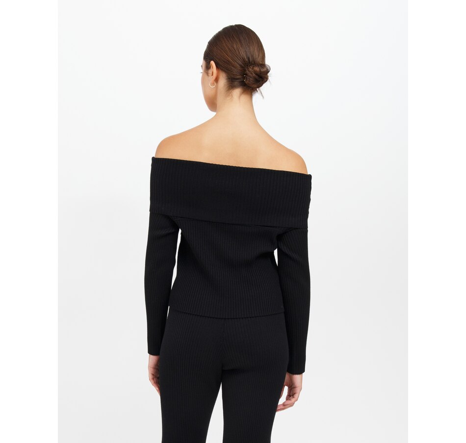 Image 234716_ALTMORE1.jpg, Product 234-716 / Price $115.00, Brunette The Label Elle Rib Knit Off The Shoulder Knit Sweater from Brunette The Label on TSC.ca's Fashion department