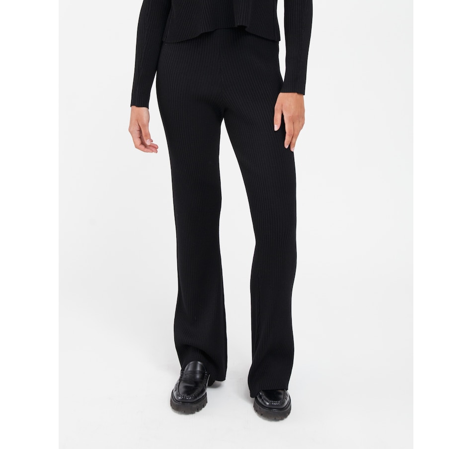Image 234717_BLK.jpg, Product 234-717 / Price $89.88, Brunette The Label Olivia Rib Knit Straight Leg Pant from Brunette The Label on TSC.ca's Fashion department