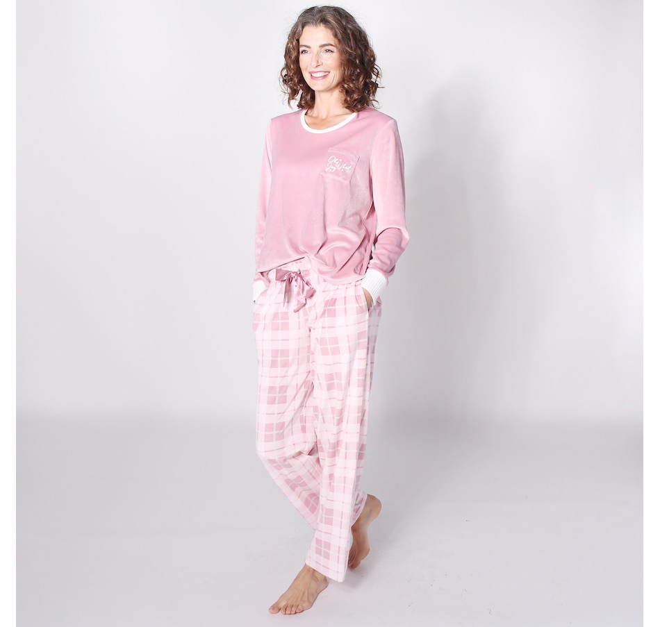 Image 234749_MAUPD.jpg, Product 234-749 / Price $25.33, Cuddl Duds Ultra Plush Velvet Fleece PJ Set from Cuddl Duds on TSC.ca's Fashion department