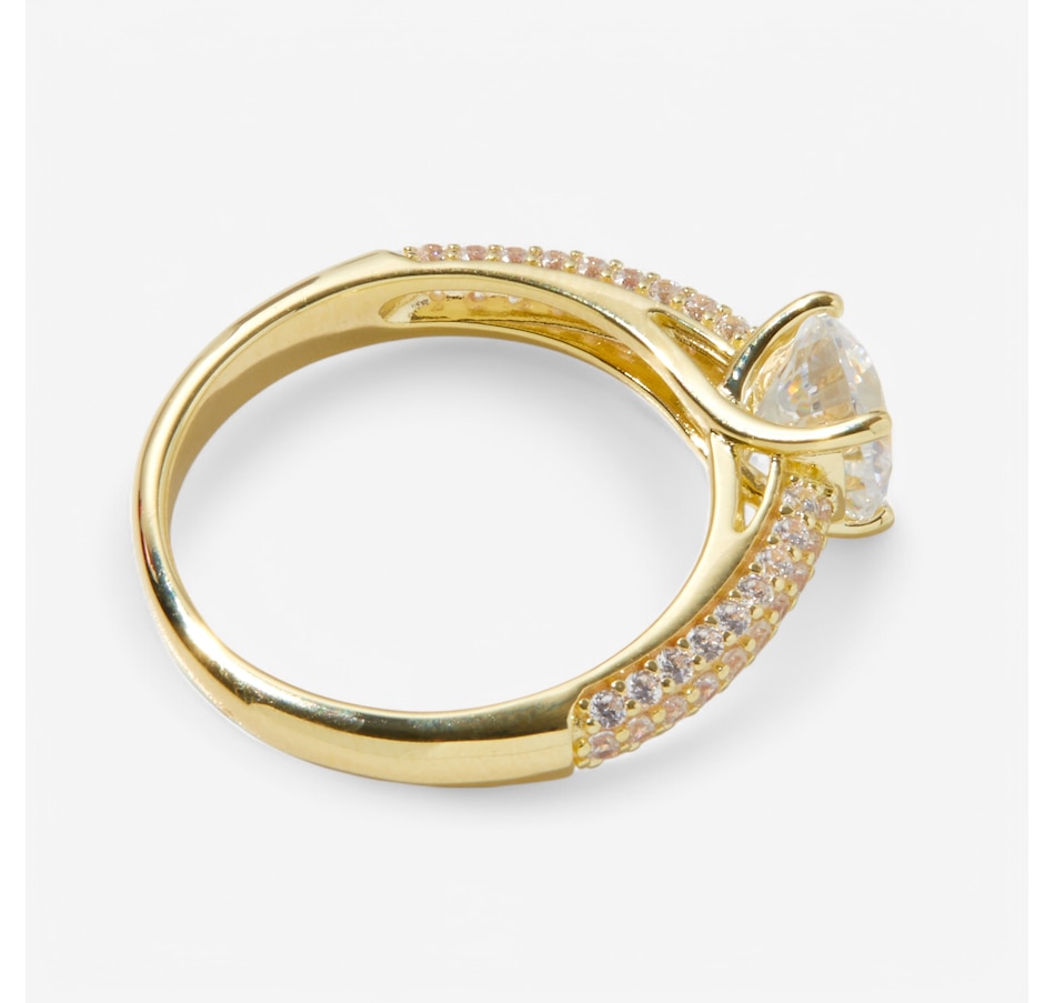 Image 234787_ALTMORE1.jpg, Product 234-787 / Price $59.99, Diamonelle Sterling Silver Round Solitaire Pave Set Diamonelle Ring from Diamonelle on TSC.ca's Jewellery department