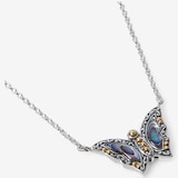Samuel B Collection Sterling Silver/18K Yellow Gold Butterfly Necklace