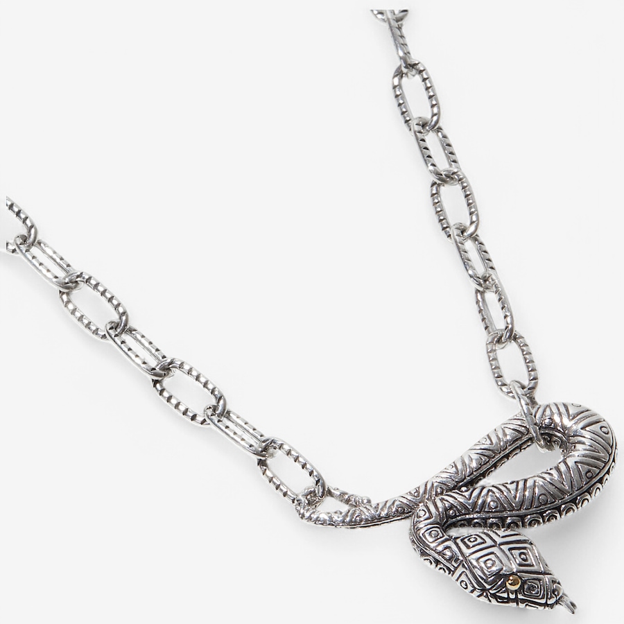 Image 234832.jpg, Product 234-832 / Price $239.99, Samuel B Collection Sterling Silver/18K Yellow Gold Snake On Paperclip Chain Necklace from Samuel B. Collection on TSC.ca's Jewellery department