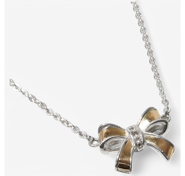 Product 234-833 / Price $219.99 , Samuel B. Collection Sterling Silver/18K Yellow Gold Ribbon Shape Necklace