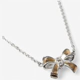 Samuel B. Collection Sterling Silver/18K Yellow Gold Ribbon Shape Necklace
