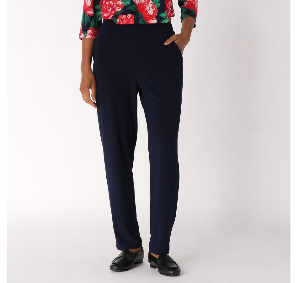 Image 235239_NVY.jpg, Product 235-239 / Price $19.33, Kim & Co. Deluxe Brazil Knit Narrow Leg Pant With Pockets from Kim & Co. on TSC.ca's Clothing & Shoes department