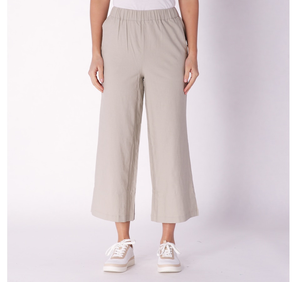 Clothing & Shoes - Bottoms - Pants - Wynne Style Linen Blend Cropped ...