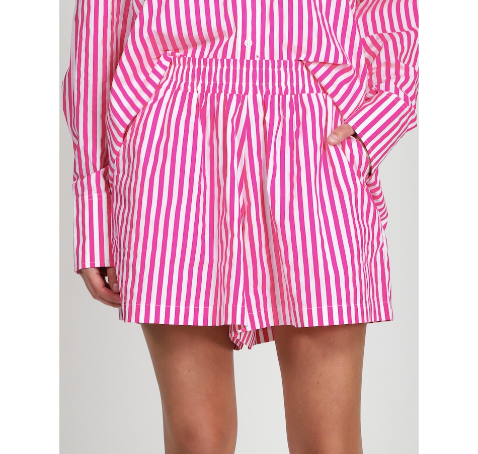 Image 235308_FUS.jpg, Product 235-308 / Price $14.33, Brunette The Label Striped High Waist Short from Brunette The Label on TSC.ca's Fashion department