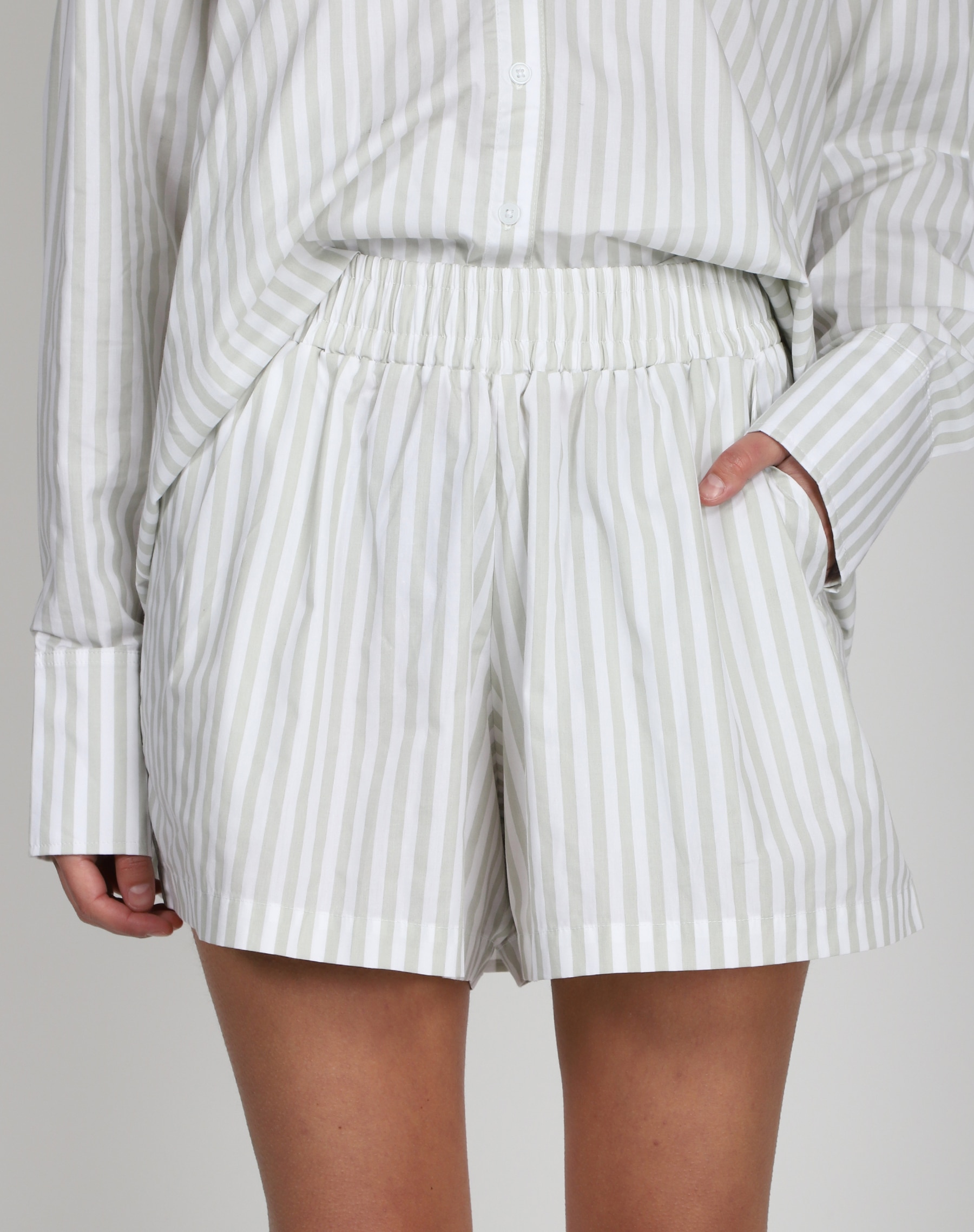 High waisted striped shorts hotsell