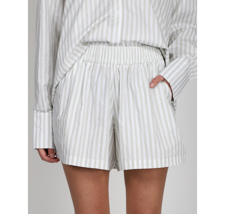 Image 235308_SRN.jpg, Product 235-308 / Price $14.33, Brunette The Label Striped High Waist Short from Brunette The Label on TSC.ca's Fashion department