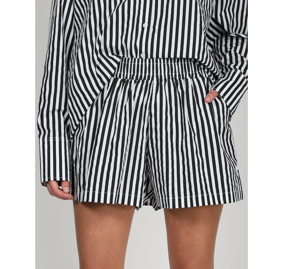 Image 235308_TRBK.jpg, Product 235-308 / Price $14.33, Brunette The Label Striped High Waist Short from Brunette The Label on TSC.ca's Fashion department