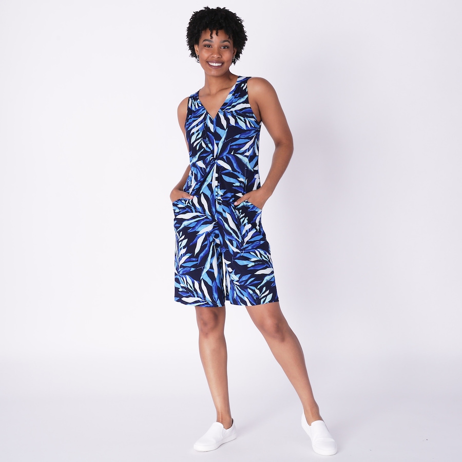 Image 235316_BLUL.jpg, Product 235-316 / Price $29.33, Kim & Co. Brazil Knit Twist Front Romper from Kim & Co. on TSC.ca's Fashion department