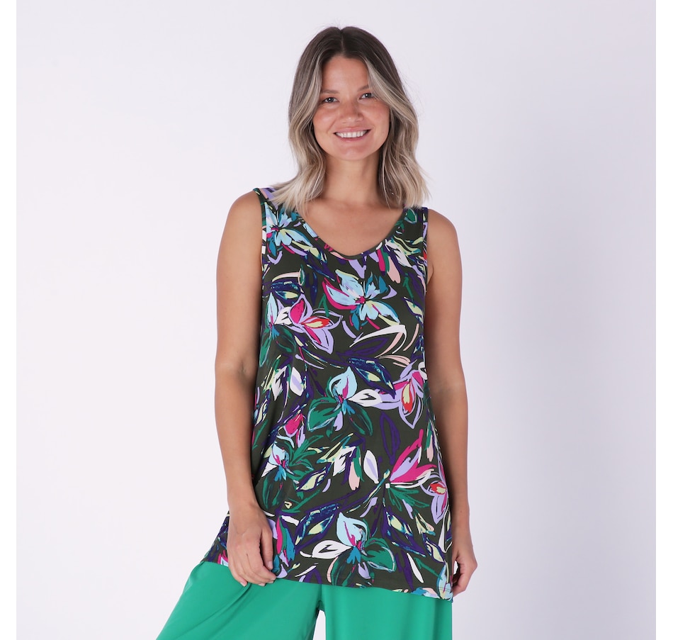 Image 235320_GRMU.jpg, Product 235-320 / Price $24.88, Kim & Co. Printed Brazil Knit Sleeveless Tunic from Kim & Co. on TSC.ca's Fashion department